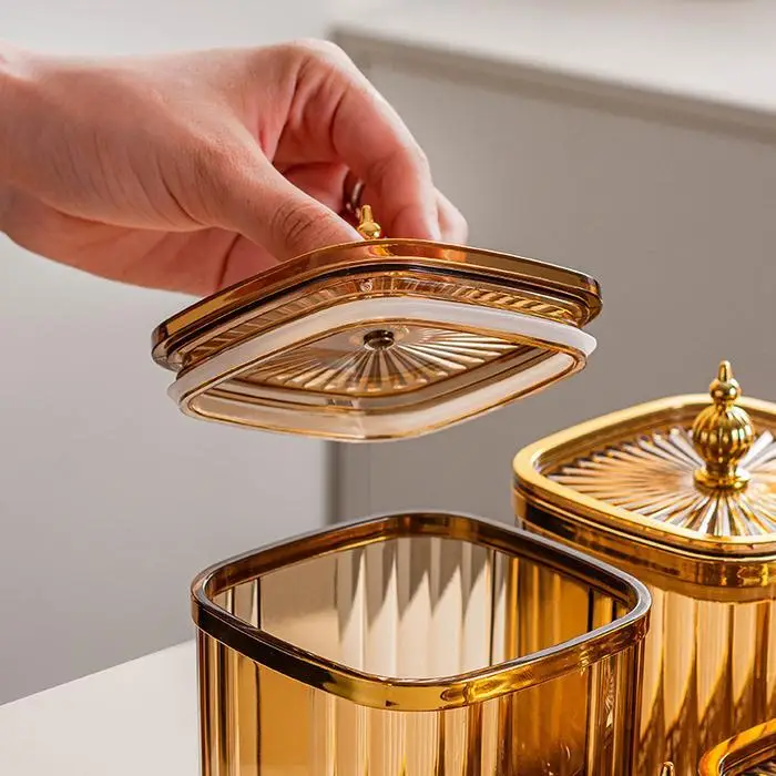 Optivia Gelanggan Kaca Hias Emas Luxury 7 Set