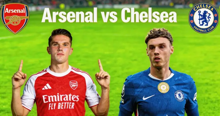 Viktor Gyökeres (Arsenal) vs Cole Palmer (Chelsea). Foto: dreamina.